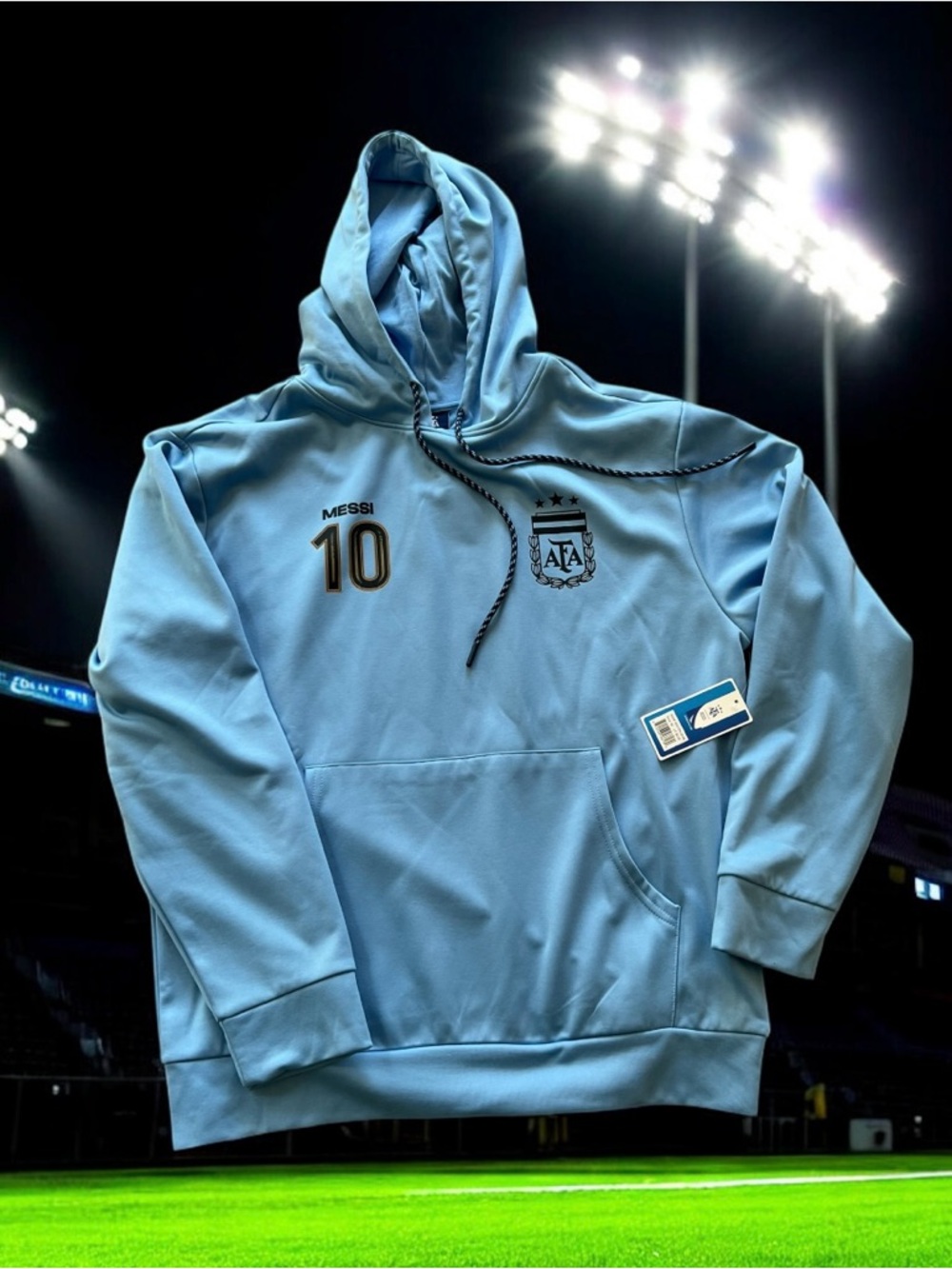 Argentina M AFA Light Blue Hoodie - Messi 10